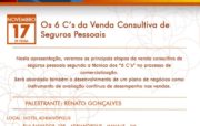 É hoje a Palestra em Manaus- Tema: “ Os 6 C´s da Venda Consultiva de Seguros Pessoais”