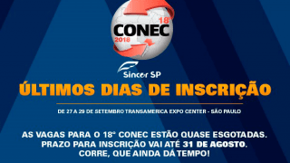18º Conec - Inscrições encerram em 31 de agosto!