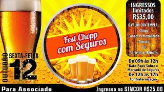 Fest Chopp com Seguros, não perca dia 12/10/2018