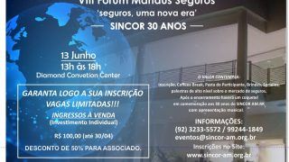 Dia 13 de junho, às 13h VIII Fórum Manaus Seguros