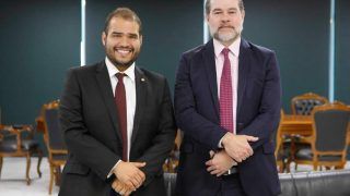 Deputado Lucas Vergilio é recebido pelo presidente do STF