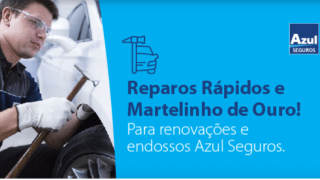 Azul Seguros oferece nova cláusula para serviços de Reparos Rápidos e Martelinho de Ouro